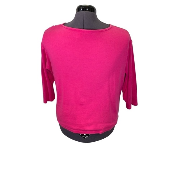 Peanut Butter & Jelly Womans plus 2X Pink 3/4 Sleeve BLACK CAT Tee Shirt Cotton - Picture 3 of 6